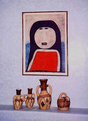 Peinture de Belkahia et poteries du Rif